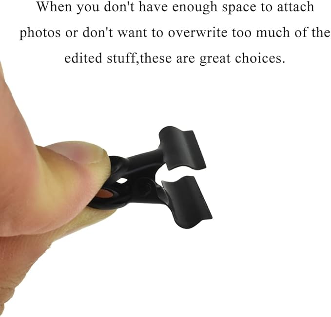 HAHIYO 0.87inch Black Bulldog Clips Metal File Hinge Binder Clips Clamps Save Space Strong Spring Jaws Rock Solid Grip Book Lay Flat Deburred Edge for Hang Photos Wall Grid Dog Food 30PCS