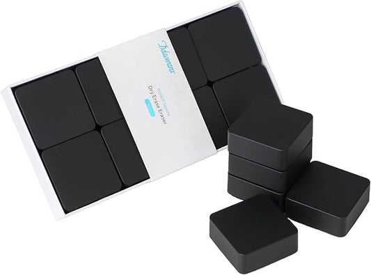 Ddaowanx Dry Erase Erasers, 2"x2",Soft Grip Magnetic Mini Eraser for Refrigerator Whiteboard,Classroom Teacher Supplies(8 Pack/Black)