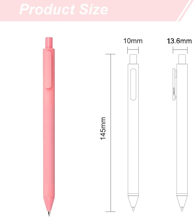 5pcs Gel Pens, Retractable Quick Dry Black Ink Pens Fine Point 0.5mm Premium Smooth Writing Pens for School Office Supplies (Macaron Color)