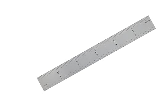 6 Inch Precision Rule, 4R (8ths, 16ths, 32nds, 64ths), Made in US, Metal Working and Fabrication, Carpentry, Woodworking and More (Rigid, 6 Inch)