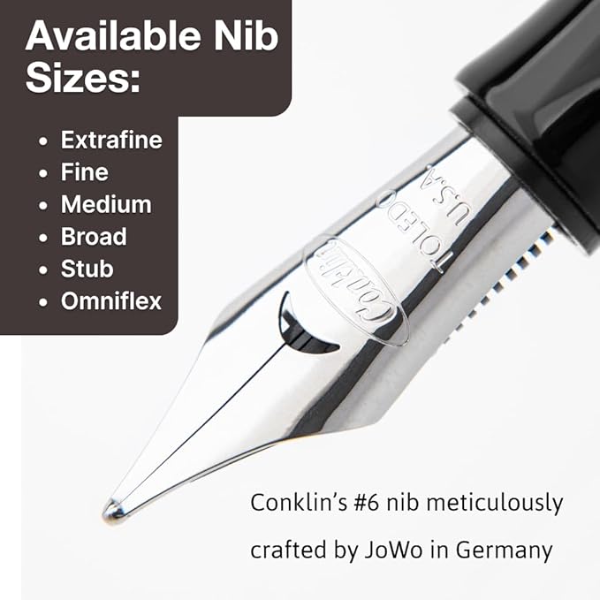 Conklin Duragraph Fountain Pen Orange Nights - Stub Nib, Premium Writing Tool for Calligraphy & Signatures