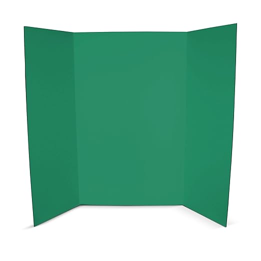 Flipside Products 36” x 48” Foam Project Boards for Presentations, Science Fair, School Projects, Event Displays and Trifold Picture Board - Green - 10 Pack