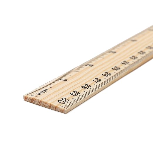 25 Pack Wooden Ruler 12 Inch Rulers Bulk Wood Measuring Ruler Office Ruler 2 Scale