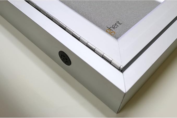 Ghent 36"x24" 1-Door Outdoor Enclosed Vinyl Bulletin Board, Shatter Resistant, with Lock, Satin Aluminum Frame - Silver (PA13624VX-193), Made in The USA