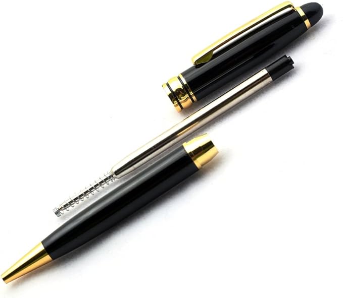 Free Engraving - Personalized Roller Ballpen, Ballpoint pen, Refillable Pens, Retractable Medium Refill Pen Black Ink, Custom Gifts for Men and Women, Classy Gift Box