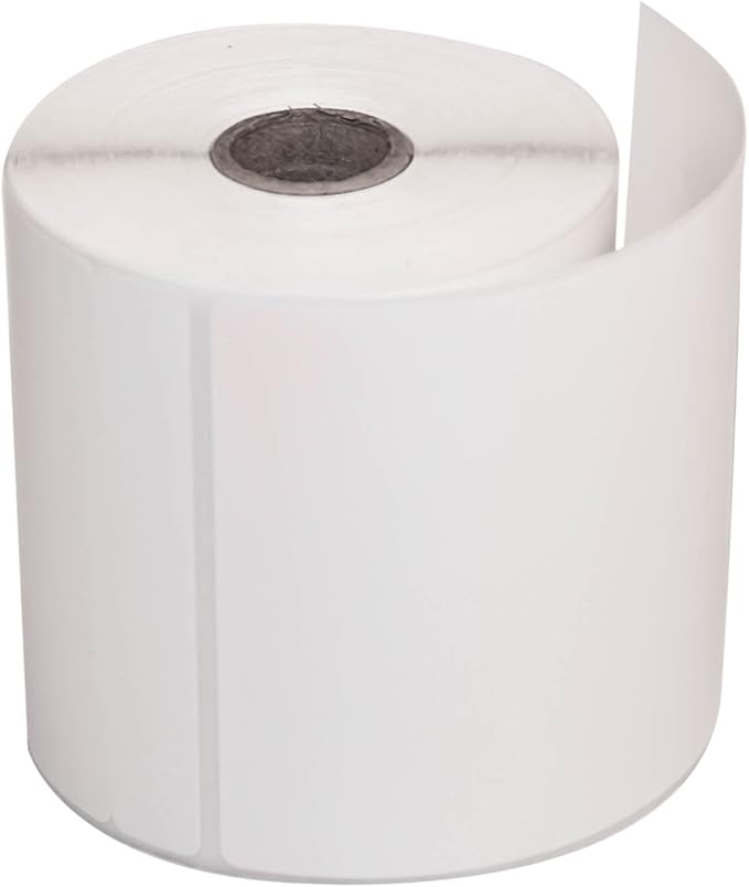CompuLabel Direct Thermal Labels, 4x6 Inch, White, Roll, Permanent Adhesive, Near IR scan able with 3/4-Inch tab for FedEx,245 per Roll,12 Rolls/Carton (530695)
