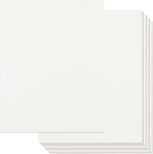 Epakh 100 Pcs Old Age Parchment Paper 8.5 x 11 Inch Standard Letter Vintage Colored Old Parchment Semblance Double Side Printing Paper (White)