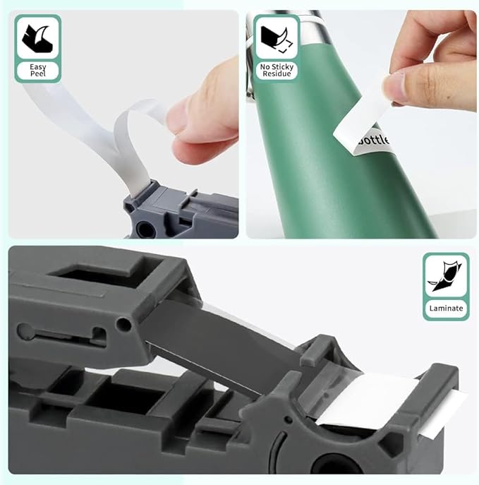 10-Pack Tz 18mm 0.7" Laminated White Tape Compatible for Brother Tze-241 Tze241 Tz-241 Tz241 P Touch Tze 18mm 3/4" Label Tape for PTD410 PTD400 PTD610BT PTD600 PTD460 Label Maker