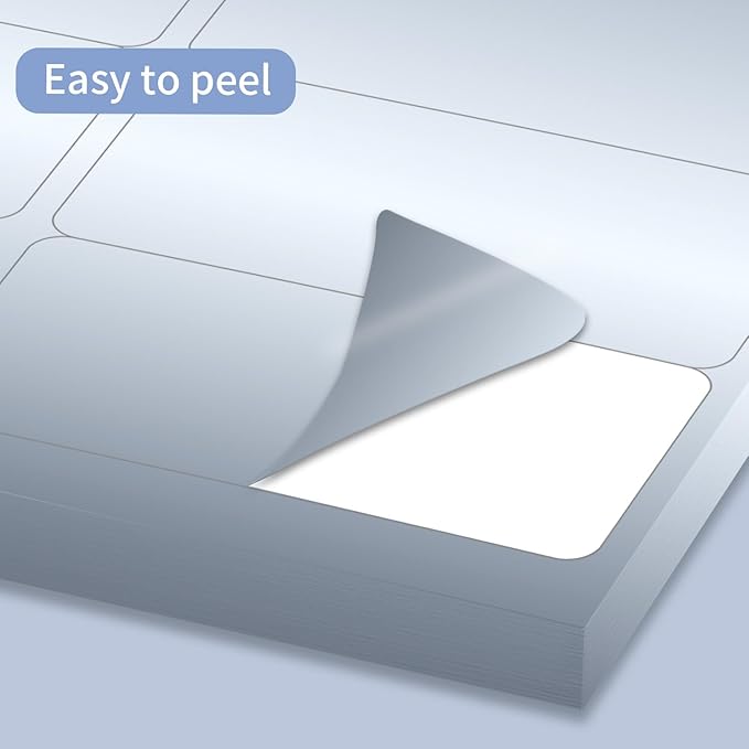 1" x 2-5/8" Address Labels- Matte Silver Mailing Labels Stickers for Laser/Inkjet Printer-Permanent Adhesive Stickers