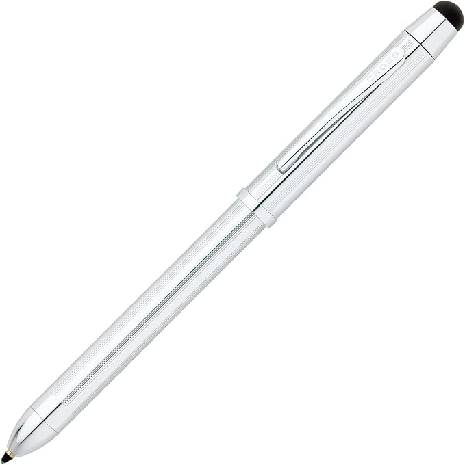 Cross Tech3+ Refillable Tech3+ Presented in a Premium Gift Box - Medium Point, Black Ink, Lustrous Chrome