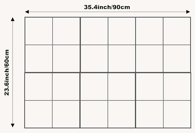 Cork Board 24 x36 Alternative - 6 Pack Felt Wall Tiles with Safe Removable Adhesive Tabs, Cork Boards for Walls Cork Board for Home Office Pin Board Tack Board - Gray