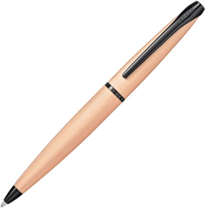 Cross ATX Refillable Ballpoint Pen Presented in a Luxury Gift Box - Medium Point, Black Ink, Sandblasted Rose Gold