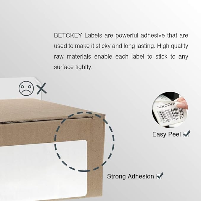 BETCKEY - Compatible DYMO 99019 (2-5/16" x 7-1/2") Large Lever Arch File Labels, Compatible with DYMO Labelwriter 450, 4XL, NOT Fit 550 & 5XL [6 Rolls/900 Labels]