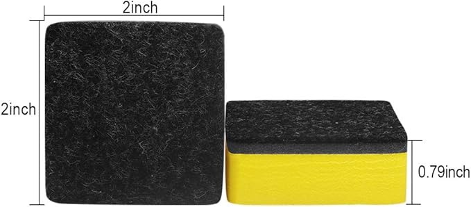 40 Pack Magnetic Whiteboard Dry Eraser Dry Erase Erasers Bulk Chalkboard Eraser Cleaner for Classroom, Office (2 x 2 inch, Yellow)