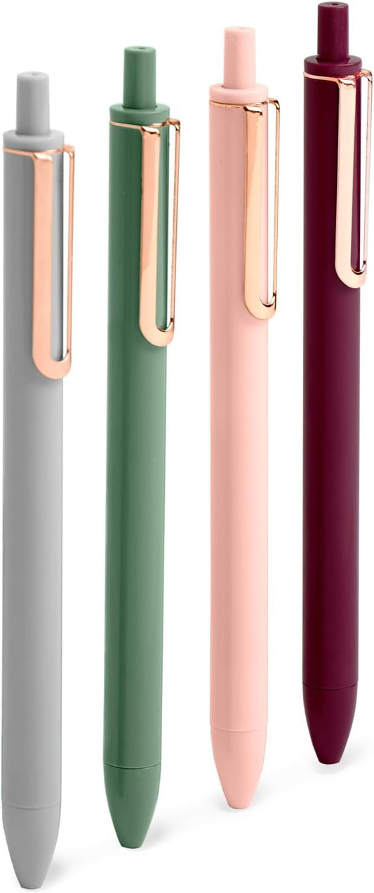 Assorted Jewels Retractable Gel Luxe Pens, Set of 4