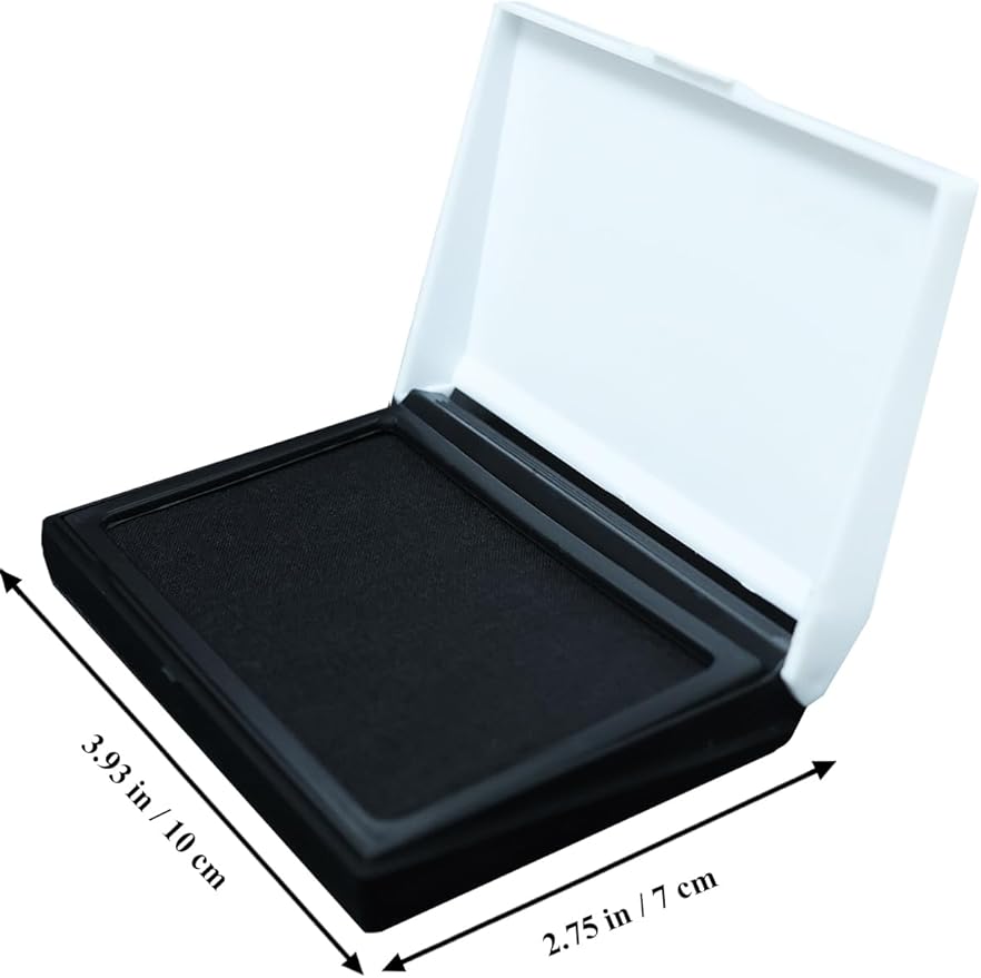 Black Ink Stamp Pad 2.75" x 3.93", Ink Paste Used for Office, Home, Crafting, DIY (Black)