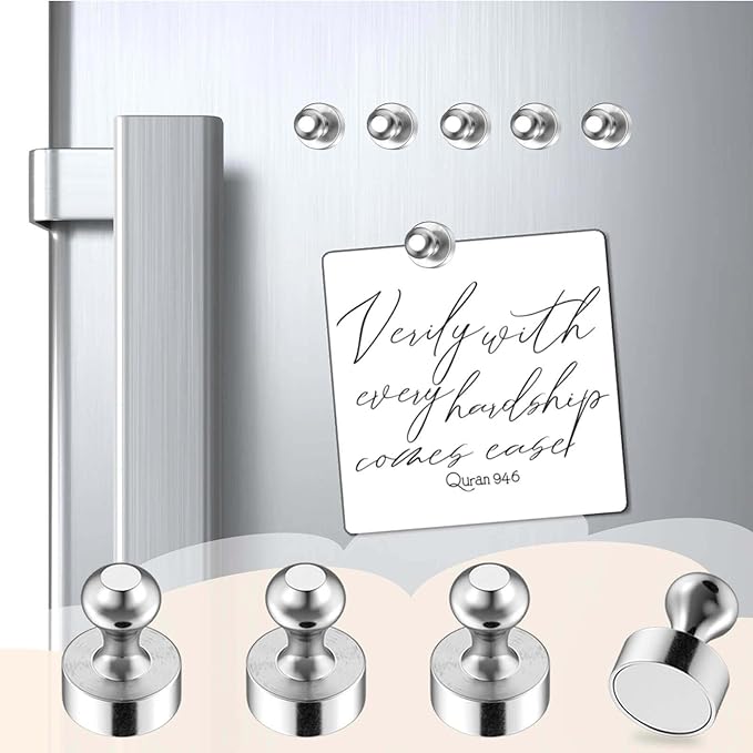 25Pcs Fridge Magnets, Bright Black Strong Refrigerator Magnets Small Push Pin Magnet s, Magnetic Decorative Magnet s for Whiteboard, Classroom, Office, Dry Erase and Map Magnet