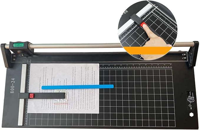 CALCA 24 Inch Precision Rotary Paper Cutter Paper Trimmer 24 inch Manual Sharp Photo Paper Trimmer and Cutters