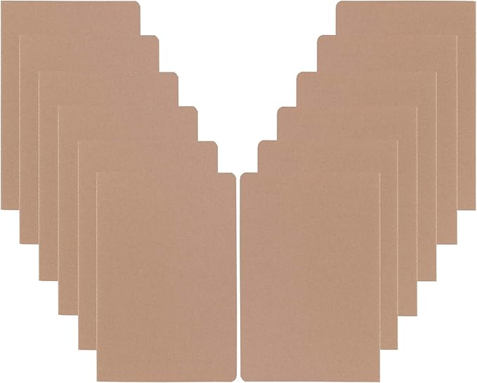 12 Pack College Ruled Notebook Journals Bulk, Lined Paper, 60 Page, 5.5x8.3 inch, A5, Travel Journal Set for Travelers, Students, Church, Office, Writing Diary Subject Notebooks Planner, Kraft