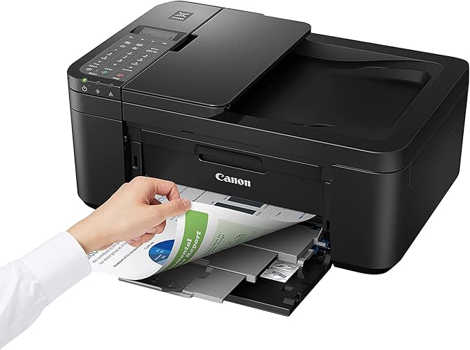 Canon PIXMA TR4720 All-in-One Wireless Printer with Auto Document Feeder, Mobile Printing, Copy, Fax and Scanner Black 5074C002 Bundle with DGE USB Connection Cable + Small Business Software Kit