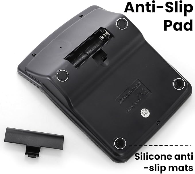 8 Pack Desktop Calculator 12 Digit, Solar Battery Basic Calculator, Dual Power Electronic Calculators with Large LCD Display, Sensitive Button Handheld Calculator for Office Home School, Black