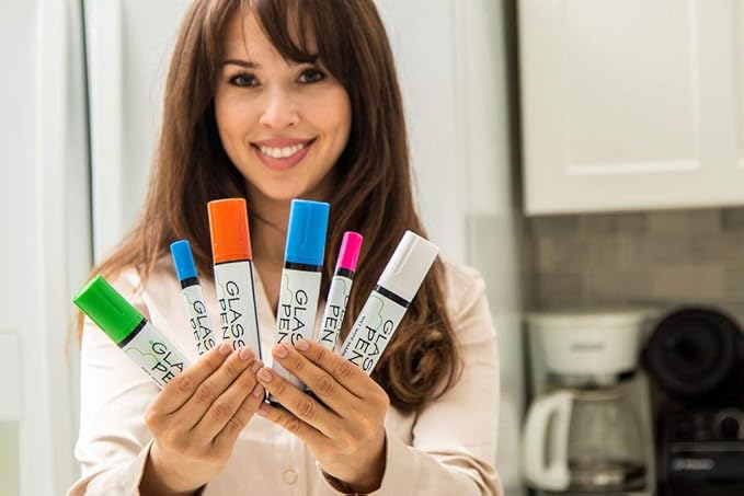 Glass Pen Window Marker: Liquid Chalk Pens for Glass, Whiteboard Markers with Washable Paint - Graduation, Car Windows, Mirror Pen, Storefront, Wedding, Parade, Party & Holiday (Green, Jumbo Tip)