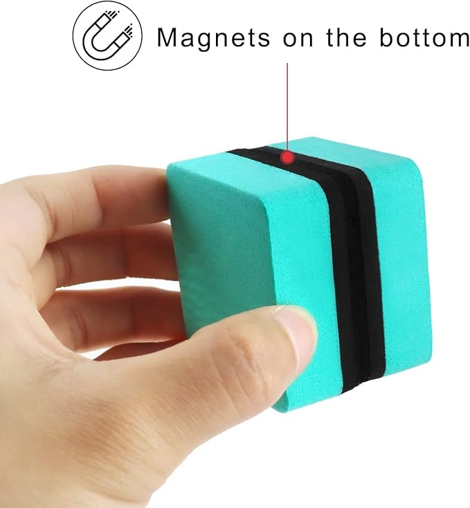 24 Pack Magnetic Whiteboard Dry Erase Erasers Chalkboard Cleansers for Classroom, Home and Office (Green)