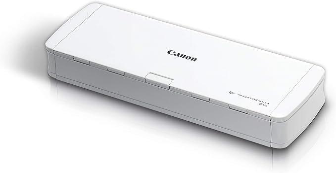 Canon imageFORMULA R10 - Portable Document Scanner, USB Powered, Duplex Scanning, Document Feeder, Easy Setup, Convenient, Perfect for Mobile Users