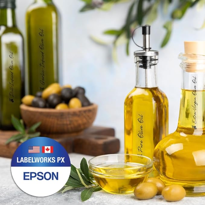 Epson LABELWORKS 224BMCPX Genuine PET (Polyester) Tape Cartridge - Black on Matte Clear Designer Craft Label Maker Tape - 1" (24MM) Wide, 26'