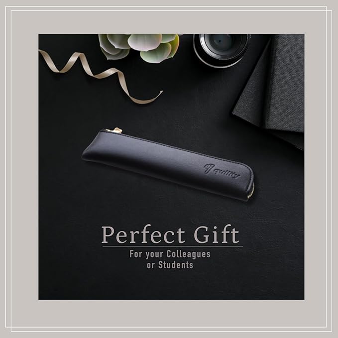 Graphlet Mechanical Drafting Pencil + Ain HB/B/2B leads, original Black slim pen case (0.7mm)