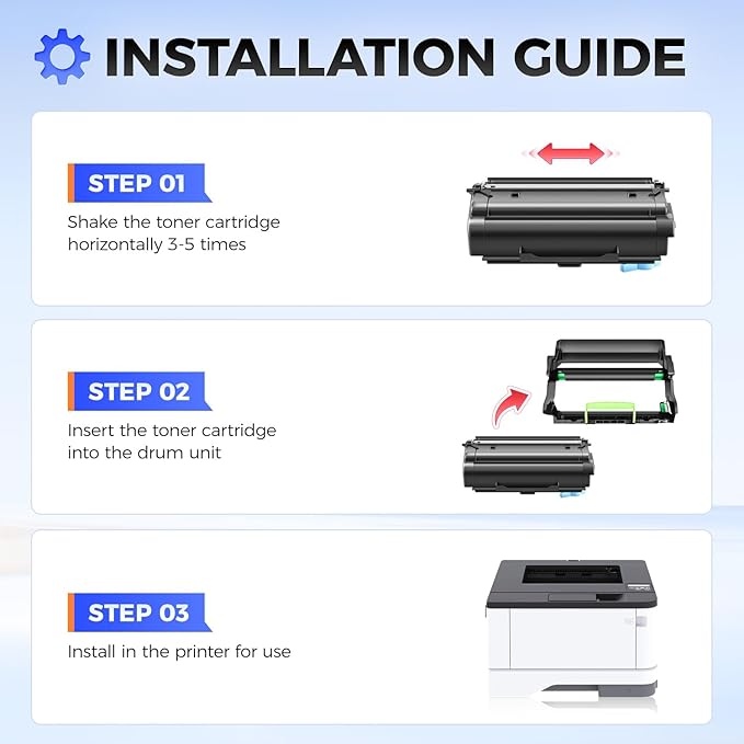 55B1H00 Toner Cartridge with Chip Replacement for Lexmark 55B1H00 55B1000 Compatible with Lexmark MS331 MS431 MX331 MX431 MS431dn MS331dn MS431dw MX331adn MX431adn MX431adw MX432adwe Laser Printer Ink