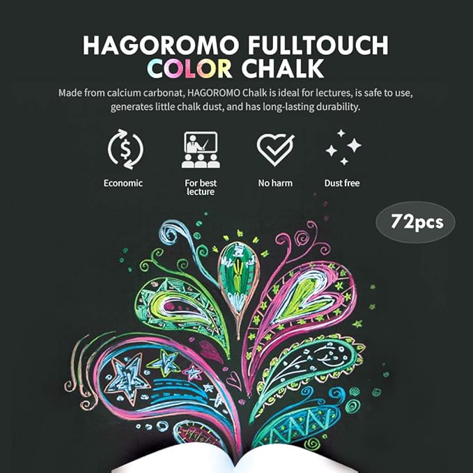 Hagoromo Fulltouch Color Chalk 1 Box [72 Pcs/Orange]