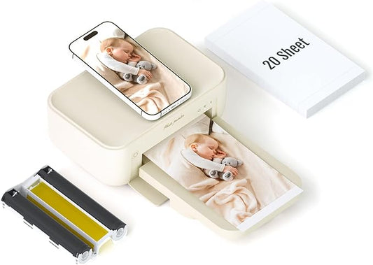 HPRT Photo Printer 4x6,+20 Sheets&1ribbon,Wi-Fi Wireless Instant Picture Printer for iPhone, Android, Smartphone, Thermal Dye-Sublimation, AR Video Printing,Portable Photo Printers for Home Use