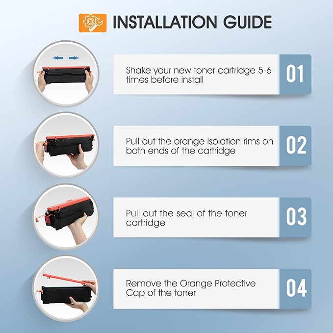 508A M553 Toner Cartridge Set 4-Pack Compatible Replacement for HP 508A 508X Toner for Enterprise M553 M552 553 MFP M577 CF360X CF361X CF362X CF363X (New Version, Black Cyan Magenta Yellow)