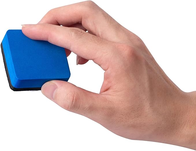 Dry Erase Erasers, Eeoyu 40 Pack Magnetic Whiteboard Dry Erasers Chalkboard Cleaner Wiper for Kids and Classroom Teacher Supplies Home and Office, Blue