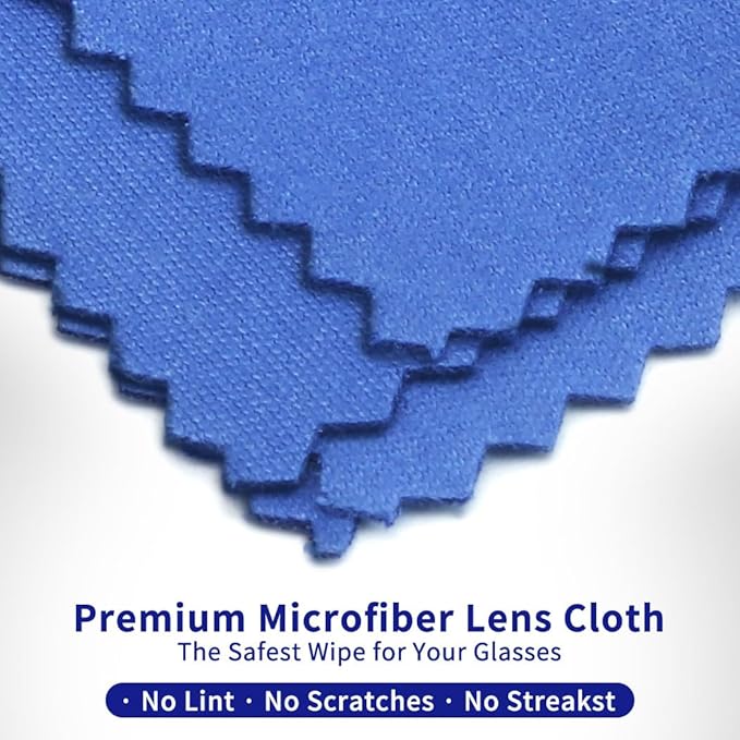 20 Pack Microfiber Glasses Cleaning Cloths - Glasses Wipes Ultra Soft & Reusable Eyeglass Lens Cleaner for Eyeglasses, Cameras, Phones