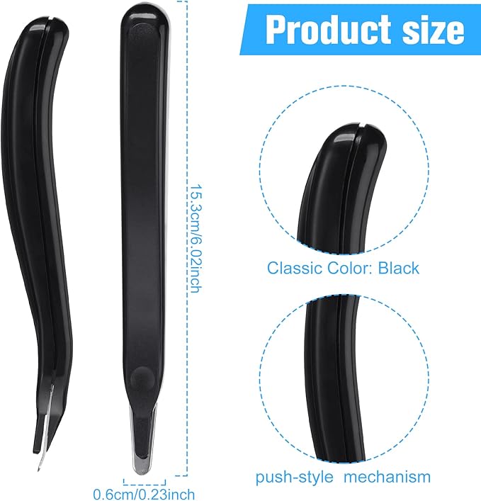 24 Pcs Magnetic Staple Remover Bulk Staple Remover Puller Removing Pen Operation Christmas Tool Gifts Rubberized Office School Gift(Black)