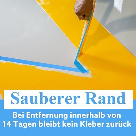 4 Rolls Painters Tape Blue Painters Tape 2 Inch Wide, Multi-Surface Masking Tape Bulk, 1.89 in x 220 Yd Total Blue Tape for Wall Painting Home Improvement DIY Crafts