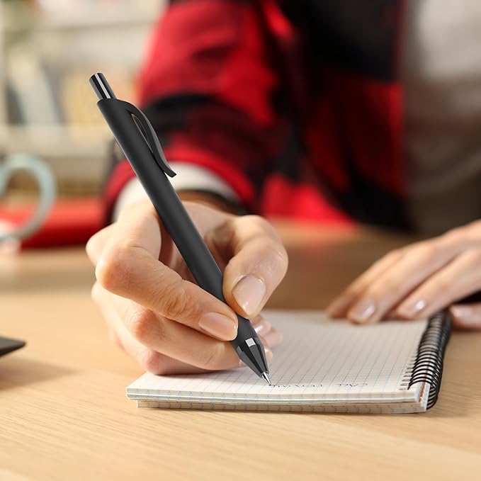 108 Pack Black Pens - Bulk Pens 1.0mm Medium Point Ballpoint Pens Smooth Writing No Bleed Retractable Black Ink Pen