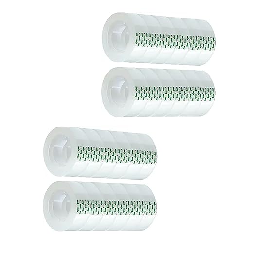 24 Rolls Clear Tape Refill - Tear by Hand, Transparent Tape Rolls for Dispenser, 3/4" x 1000 inch