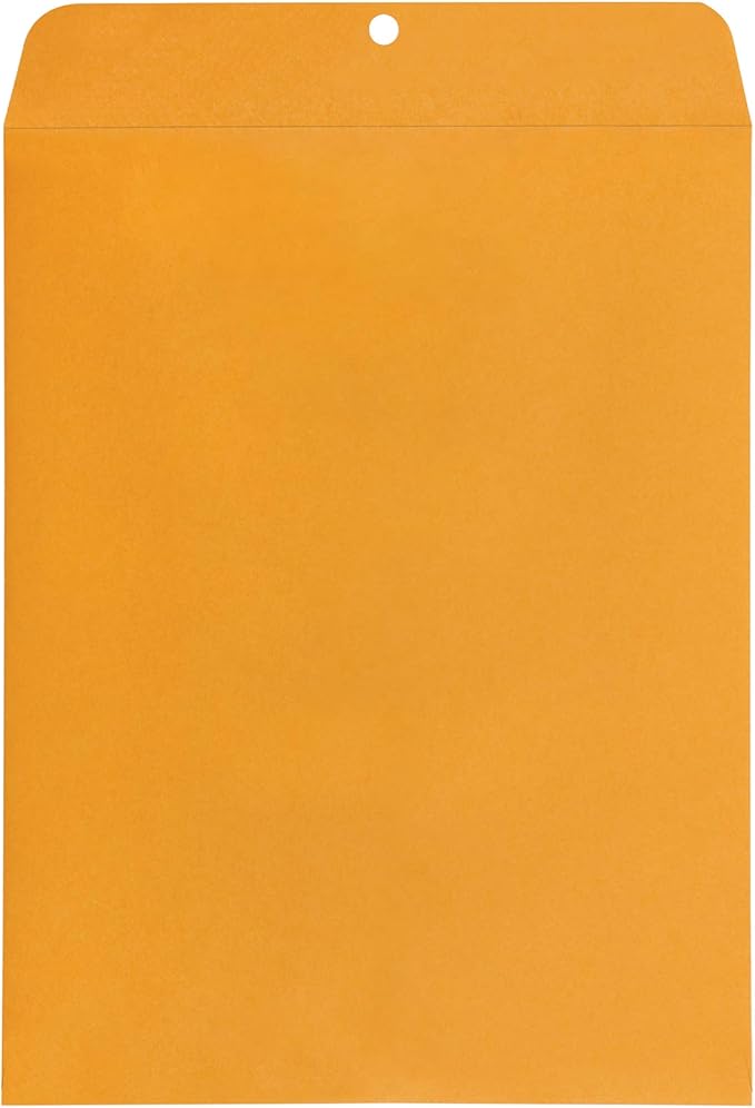 Amazon Basics Clasp Kraft Envelopes, Gummed Mailing Envelope, 10 x 13 inch, 100-Pack