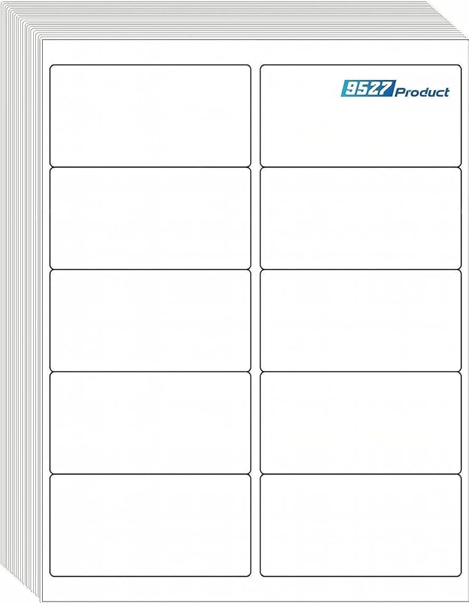 9527 Product 10 UP Sticker Labels,2x4 inches FBA Shipping Address Labels for Laser/Ink Jet Printer,Total 1000 Labels