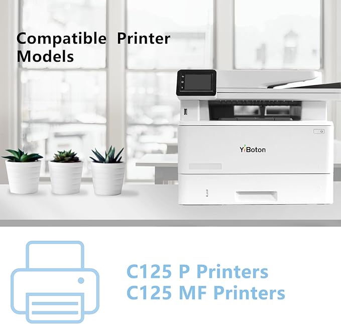 C125 P C125 MF Black Cyan Magenta Yellow Toner Cartridge Replacement for Ricoh 434060 434061 434062 434063 Toner Cartridge Use Compatible for Ricoh C125P & C125MF Printer