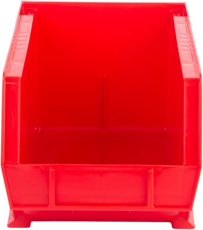Hudson Exchange 15" x 8" x 7" Plastic Stackable Storage Bin and Hanging Container (Red, 1 Pack)