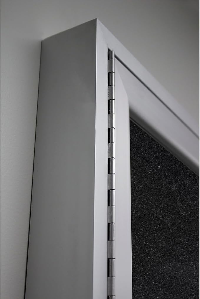 Ghent 48" x 60" 2-Door indoor Enclosed Recycled Rubber Bulletin Board, Shatter Resistant, with Lock, Satin Aluminum Frame,Confetti (PA245TR-CF),Made in the USA