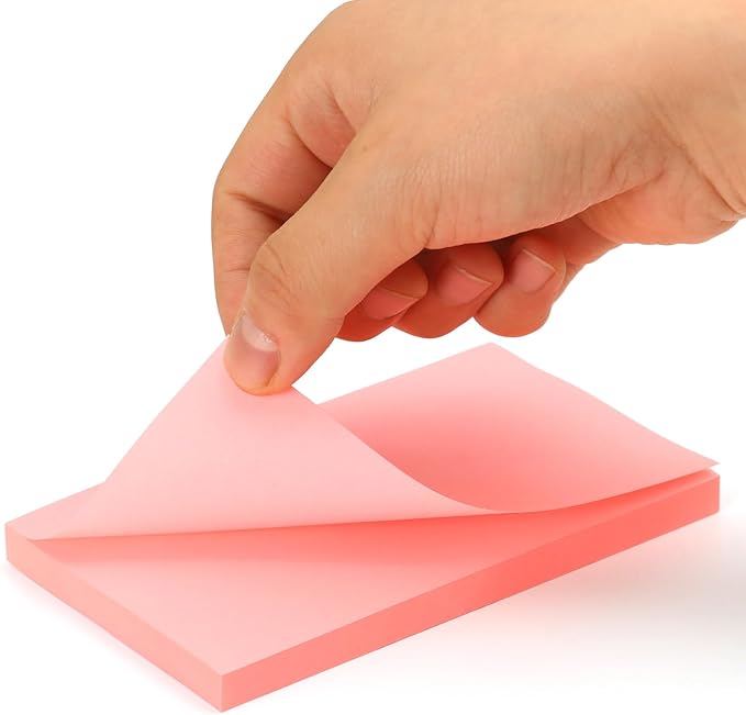 3 in x 5 in Large Sticky Notes, 76 x 127 mm 6 Pads Assorted Self-Stick Pads for Notebook,Office,School and Home,80 Sheets/Pad (12 Pads Brillant)