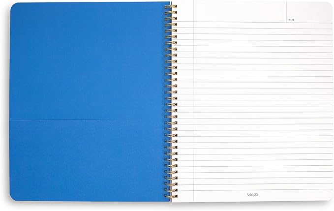 ban.do Rough Draft Large Spiral Notebook with Saying, 11" x 9" with Pockets and 160 College Ruled Pages, Possibilites are Endless