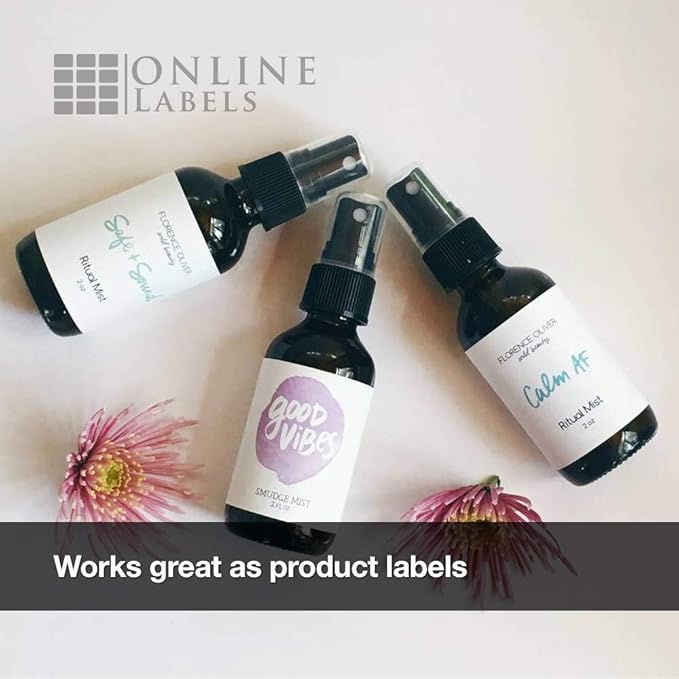 4 x 2 Rectangle Mailing Labels - Permanent, White Matte - Address, Shipping, Gift - Pack of 100 Labels, 10 Sheets - Inkjet/Laser Printers