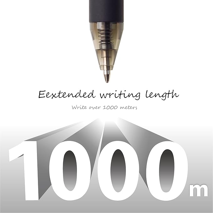 CRYLLIS Pens Bulk, 50Pack Black Pens,Black Ink Ballpoint Pens for Smooth Writing,No Smear,Office Supplies,Back to School Gifts,School Teacher,1.0mm