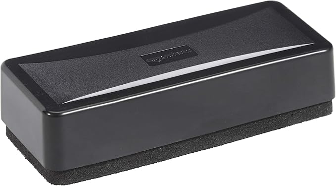 Amazon Basics Dry-Erase Whiteboard Eraser, for School, Office, Home, and Classroom, Black, 8-Pack,